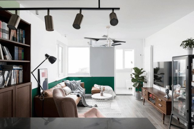 58㎡北欧风单身公寓，清新又复古，蜗居也可以很出彩！