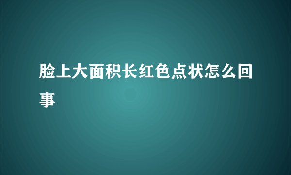 脸上大面积长红色点状怎么回事