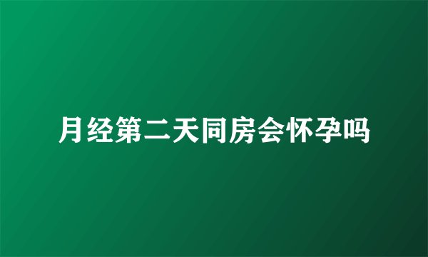 月经第二天同房会怀孕吗