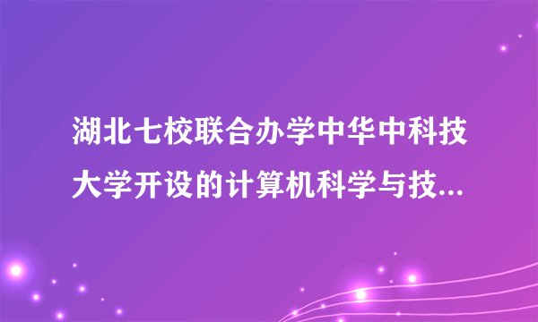 湖北七校联合办学中华中科技大学开设的计算机科学与技术研究的是哪个方向？具体的专业课有哪些？