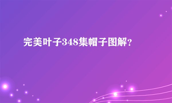 完美叶子348集帽子图解？