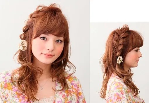 韩式女生短发扎法教程 百变发型扎法