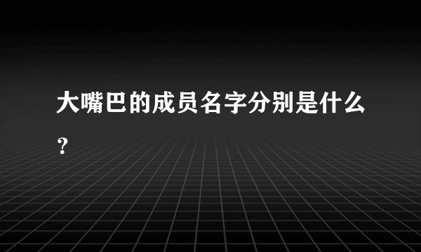 大嘴巴的成员名字分别是什么？