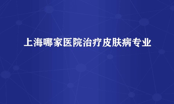 上海哪家医院治疗皮肤病专业