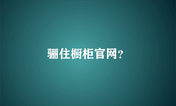 骊住橱柜官网？