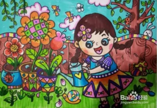 植树节的儿童画怎么画？