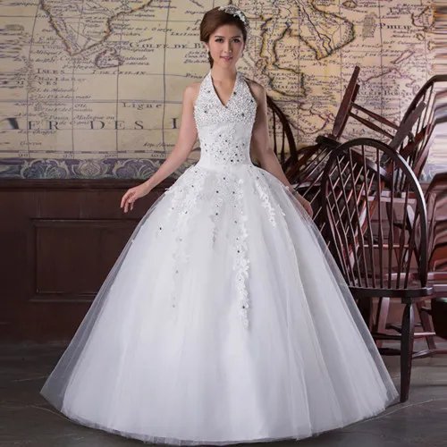 白色婚纱礼服图片大全  小胸适合穿什么样的婚纱