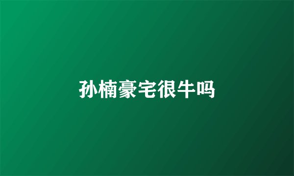 孙楠豪宅很牛吗