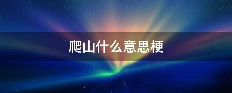 爬山什么意思梗