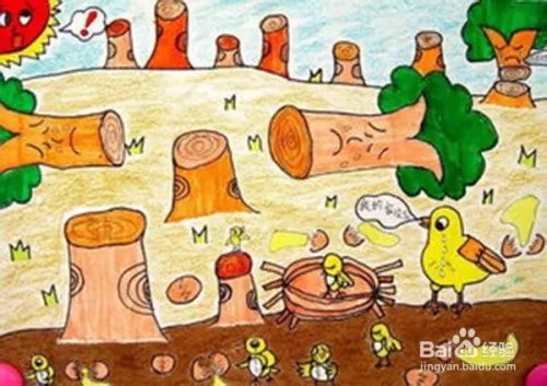 植树节的儿童画怎么画？