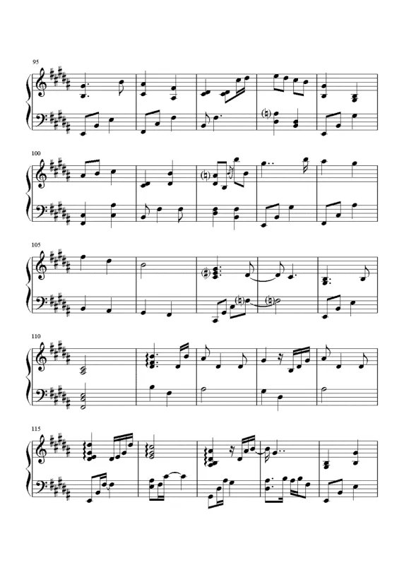 求莫文蔚的那首《外面的世界》钢琴曲谱...