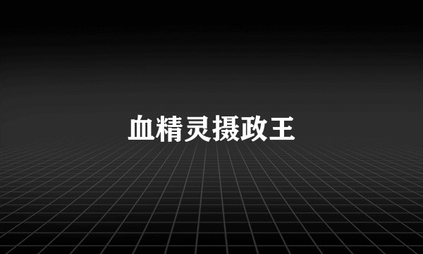 血精灵摄政王